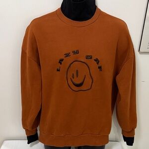 Lazy Oaf Men's Orange Crewneck Sweater
